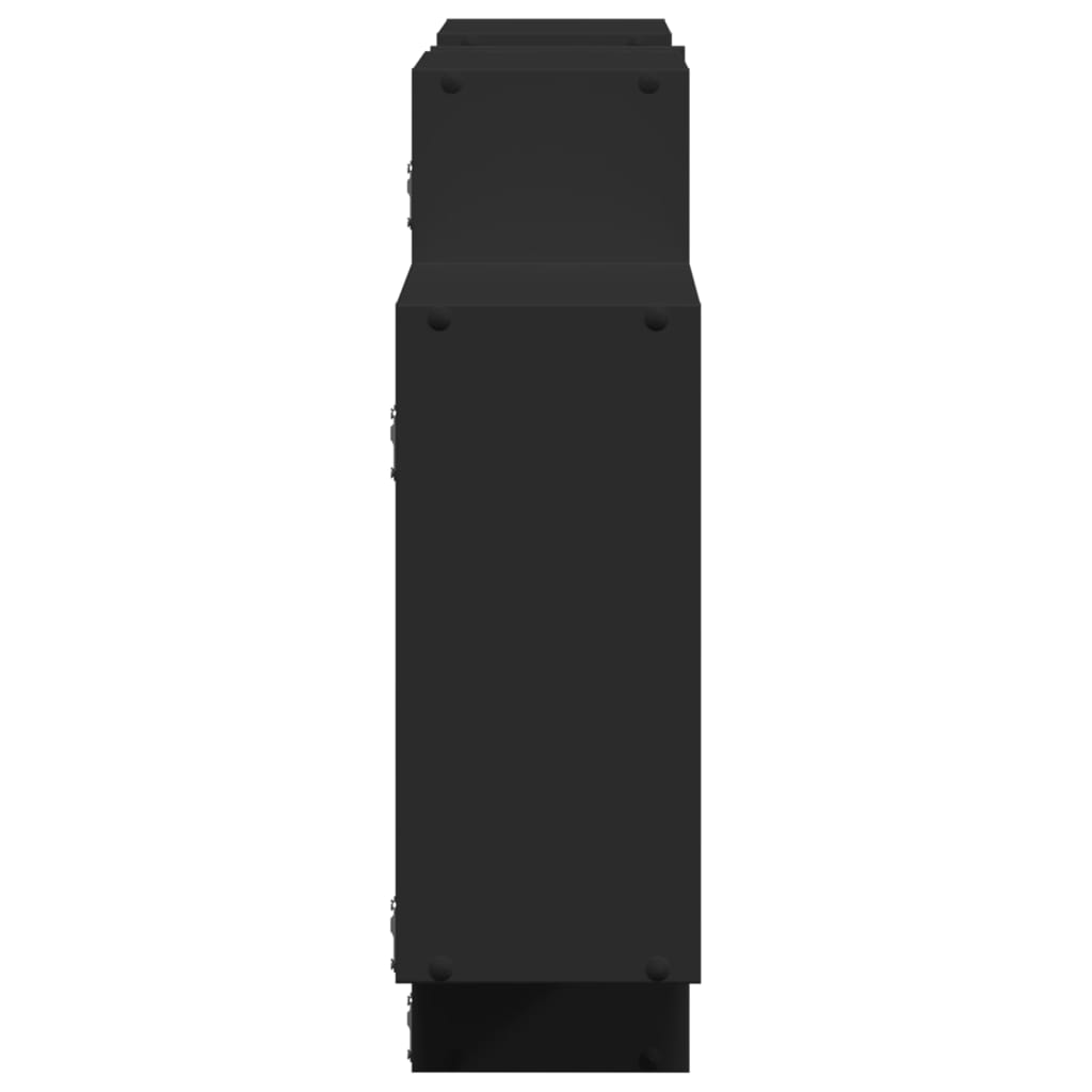 vidaXL Raft de perete, negru, 159x18x65 cm, lemn prelucrat vidaXL Raft de perete, negru, 159x18x65 cm, lemn prelucrat
