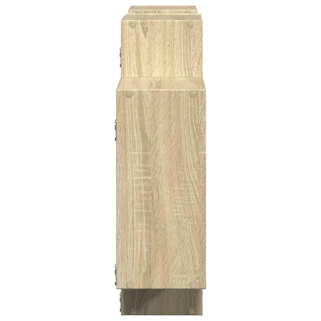 vidaXL Raft de perete, stejar sonoma, 159x18x65 cm, lemn prelucrat