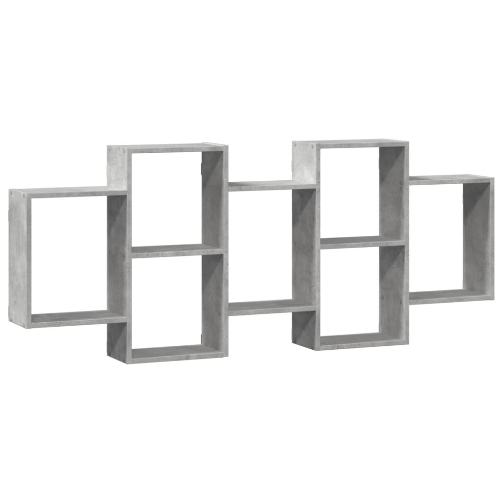 vidaXL Raft de perete, gri beton, 159x18x65 cm, lemn prelucrat