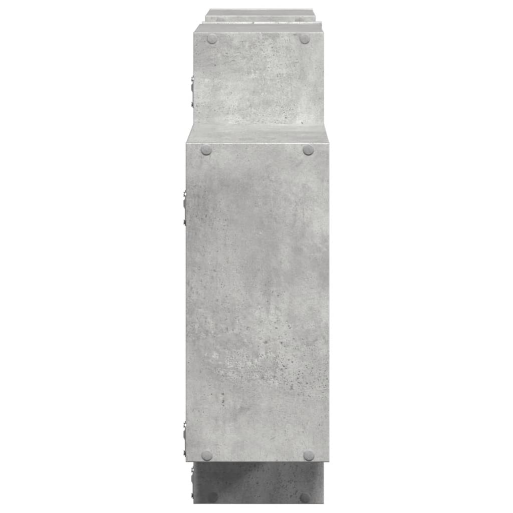 vidaXL Raft de perete, gri beton, 159x18x65 cm, lemn prelucrat