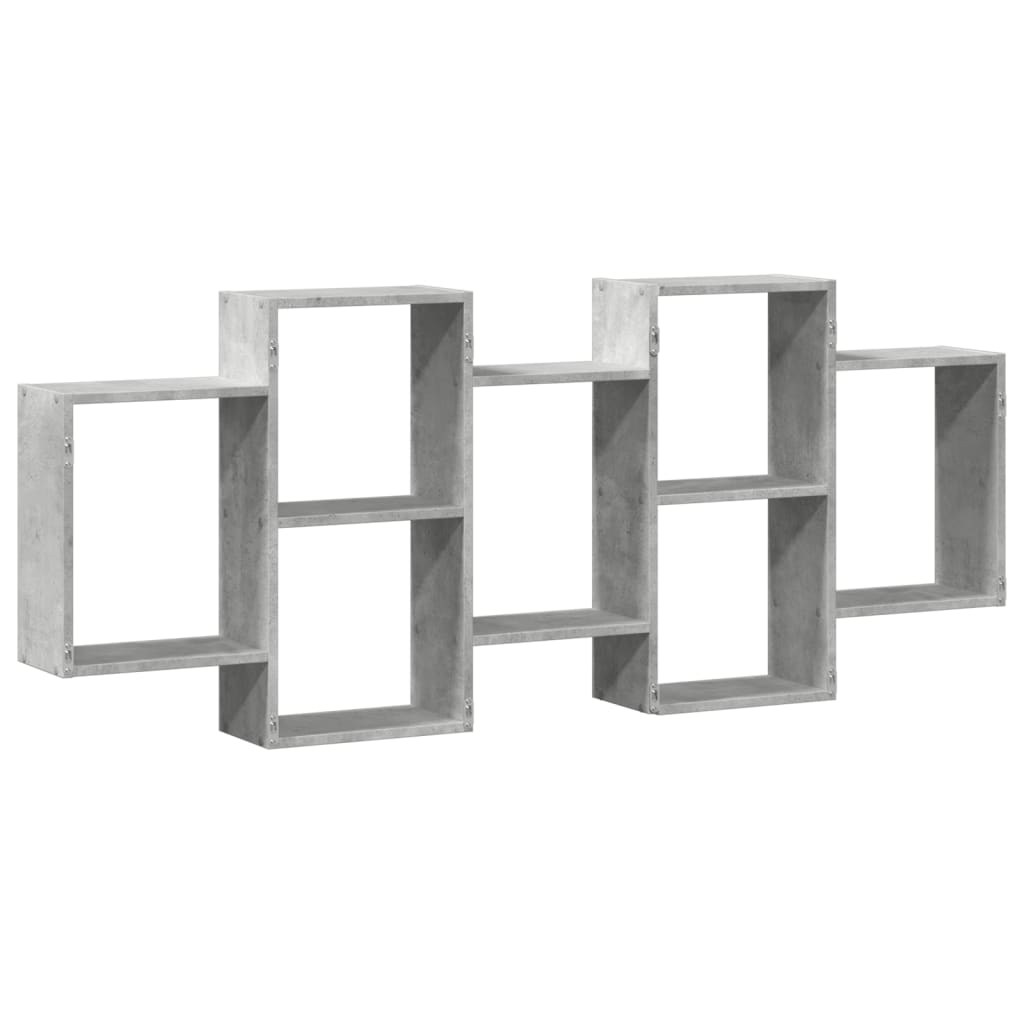 vidaXL Raft de perete, gri beton, 159x18x65 cm, lemn prelucrat