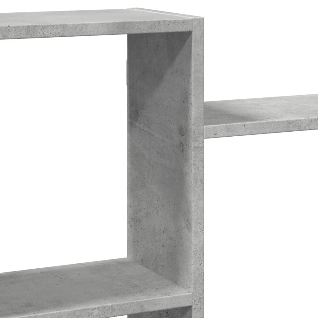 vidaXL Raft de perete, gri beton, 159x18x65 cm, lemn prelucrat