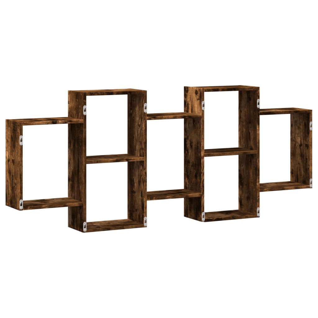vidaXL Raft de perete, stejar fumuriu, 159x18x65 cm, lemn compozit vidaXL Raft de perete, stejar fumuriu, 159x18x65 cm, lemn compozit