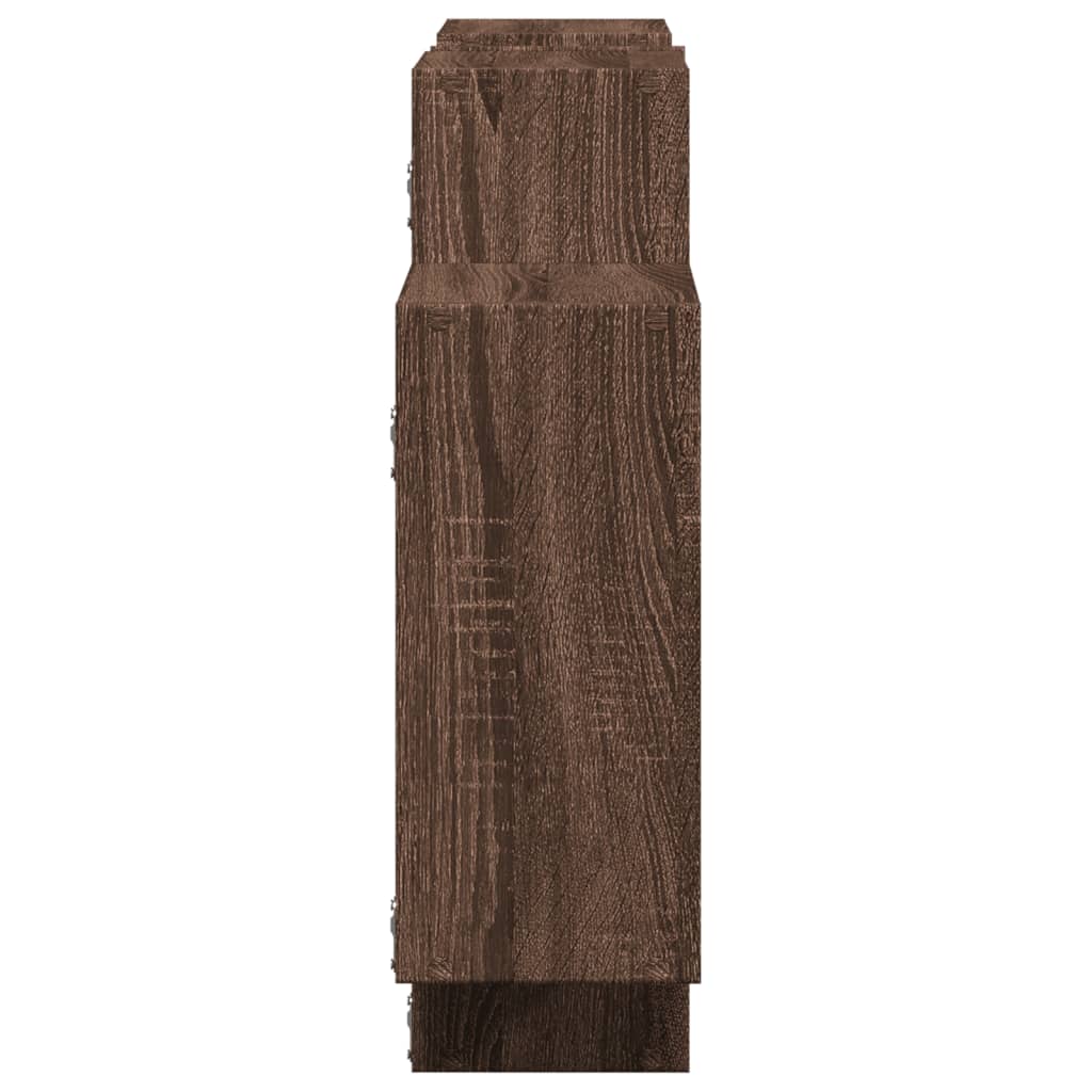 vidaXL Raft de perete, stejar maro, 159x18x65 cm, lemn compozit vidaXL Raft de perete, stejar maro, 159x18x65 cm, lemn compozit