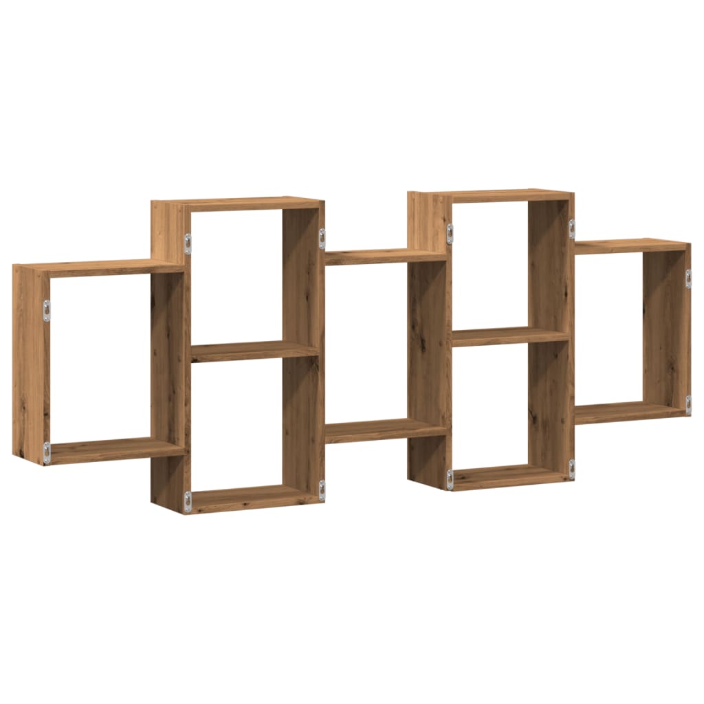 vidaXL Raft de perete, lemn artizanal, 159x18x65 cm, lemn prelucrat vidaXL Raft de perete, lemn artizanal, 159x18x65 cm, lemn prelucrat