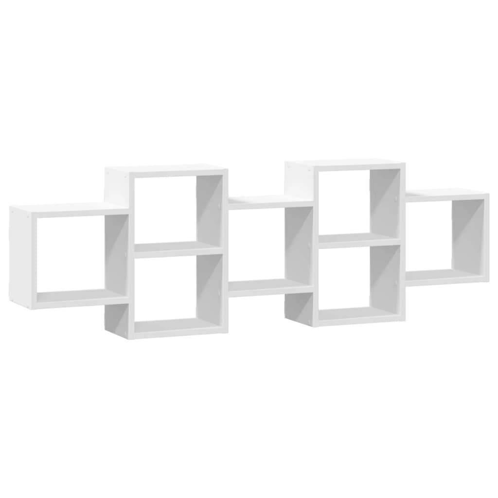vidaXL Raft de perete, alb, 129x18x42 cm, lemn prelucrat vidaXL Raft de perete, alb, 129x18x42 cm, lemn prelucrat