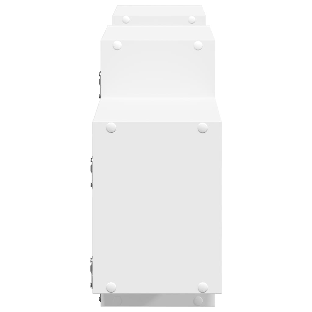 vidaXL Raft de perete, alb, 129x18x42 cm, lemn prelucrat vidaXL Raft de perete, alb, 129x18x42 cm, lemn prelucrat