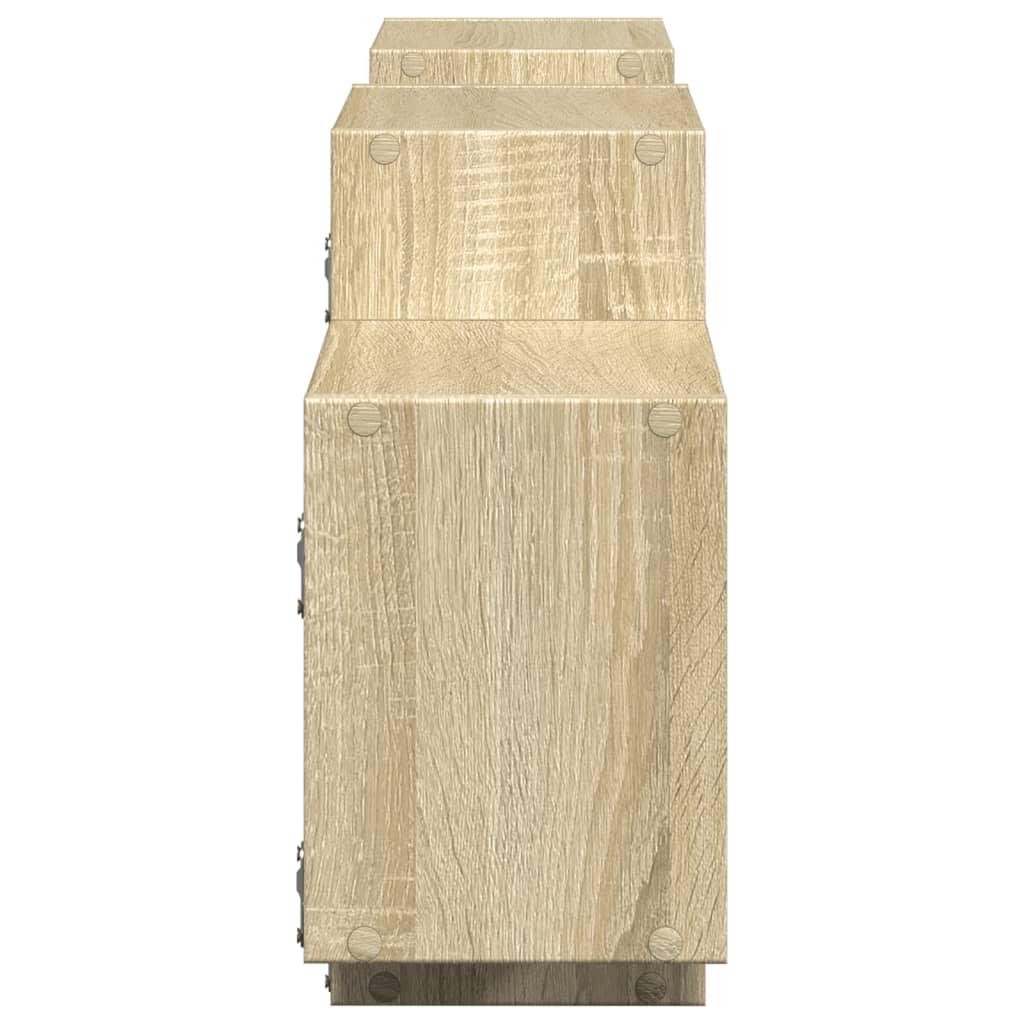 vidaXL Raft de perete, stejar sonoma, 129x18x42 cm, lemn prelucrat