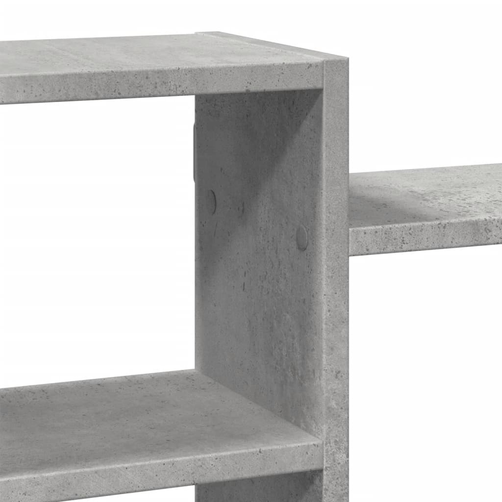 vidaXL Raft de perete, gri beton, 129x18x42 cm, lemn prelucrat
