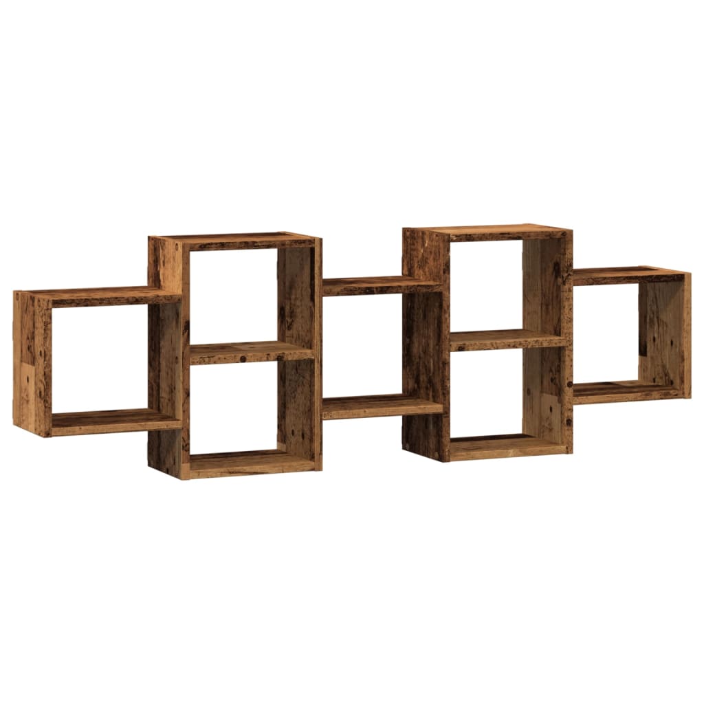 vidaXL Raft de perete, lemn vechi, 129x18x42 cm, lemn prelucrat vidaXL Raft de perete, lemn vechi, 129x18x42 cm, lemn prelucrat