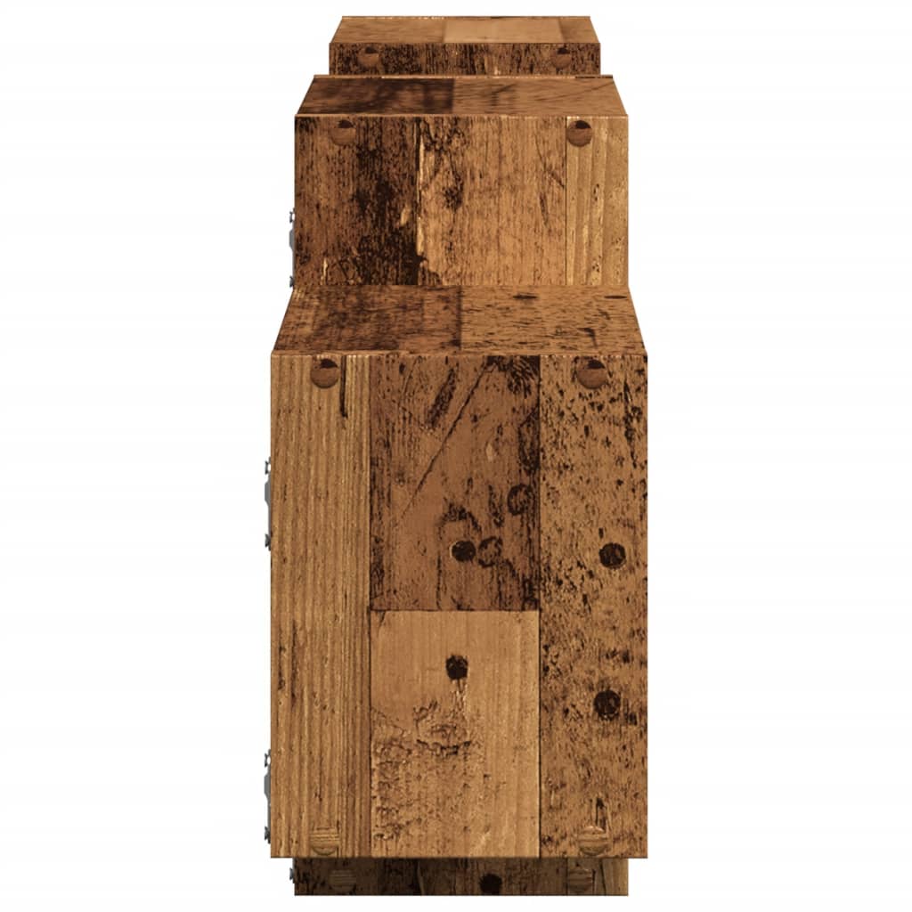 vidaXL Raft de perete, lemn vechi, 129x18x42 cm, lemn prelucrat vidaXL Raft de perete, lemn vechi, 129x18x42 cm, lemn prelucrat