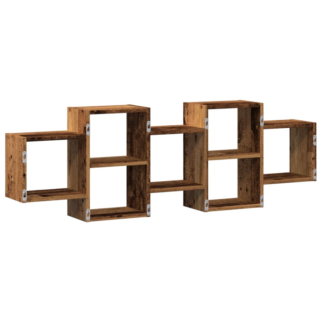 vidaXL Raft de perete, lemn vechi, 129x18x42 cm, lemn prelucrat vidaXL Raft de perete, lemn vechi, 129x18x42 cm, lemn prelucrat