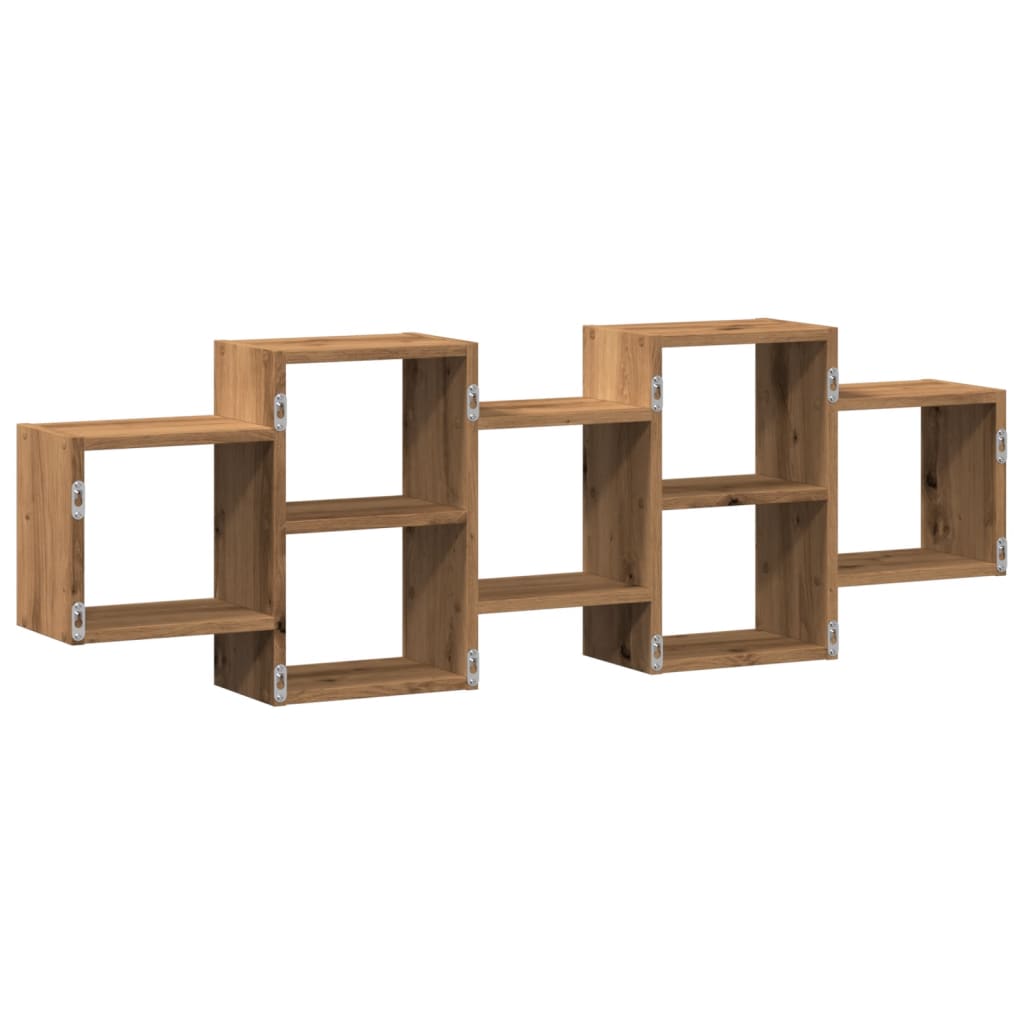 vidaXL Raft de perete, lemn artizanal, 129x18x42 cm, lemn prelucrat vidaXL Raft de perete, lemn artizanal, 129x18x42 cm, lemn prelucrat