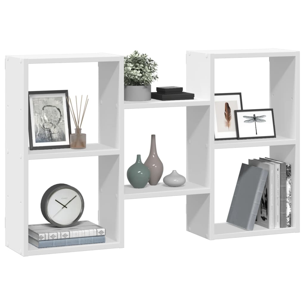 vidaXL Raft de perete, alb, 96x18x60 cm, lemn prelucrat