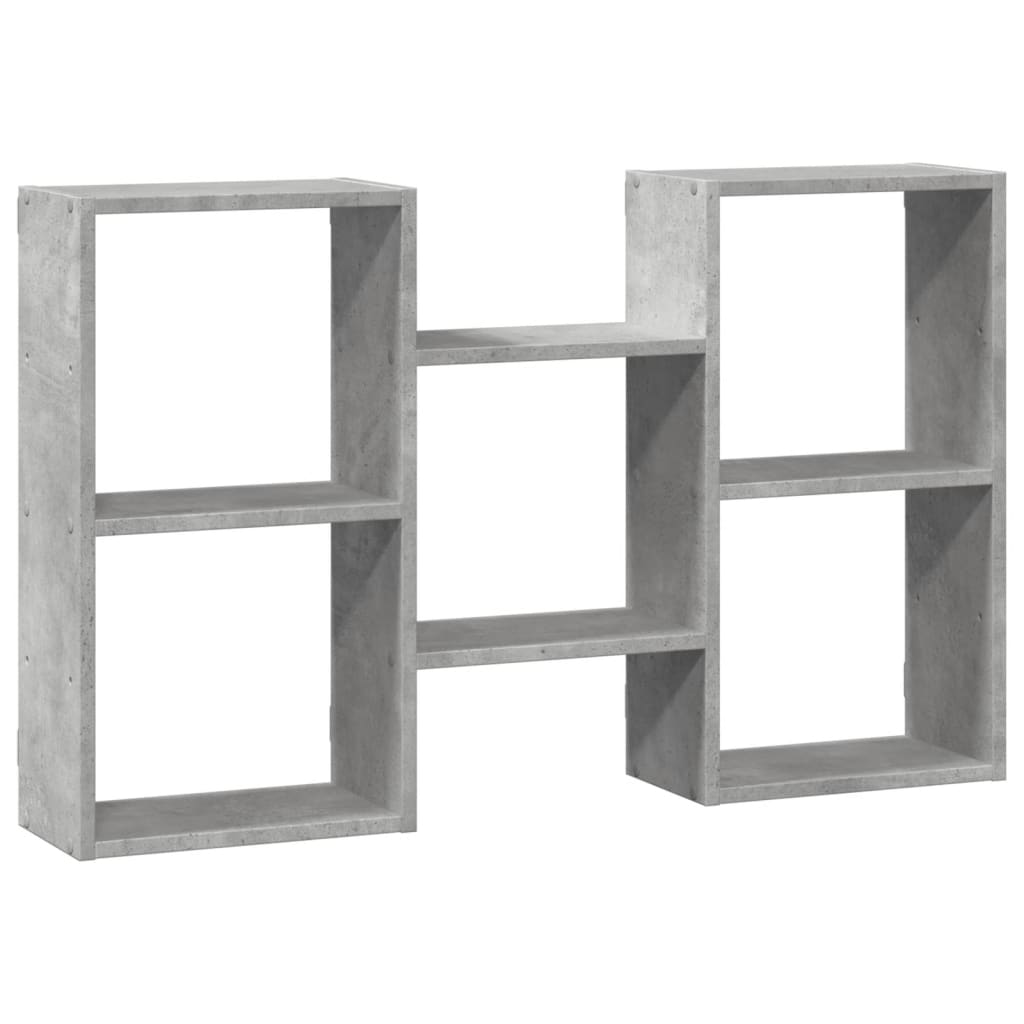vidaXL Raft de perete, gri beton, 96x18x60 cm, lemn prelucrat