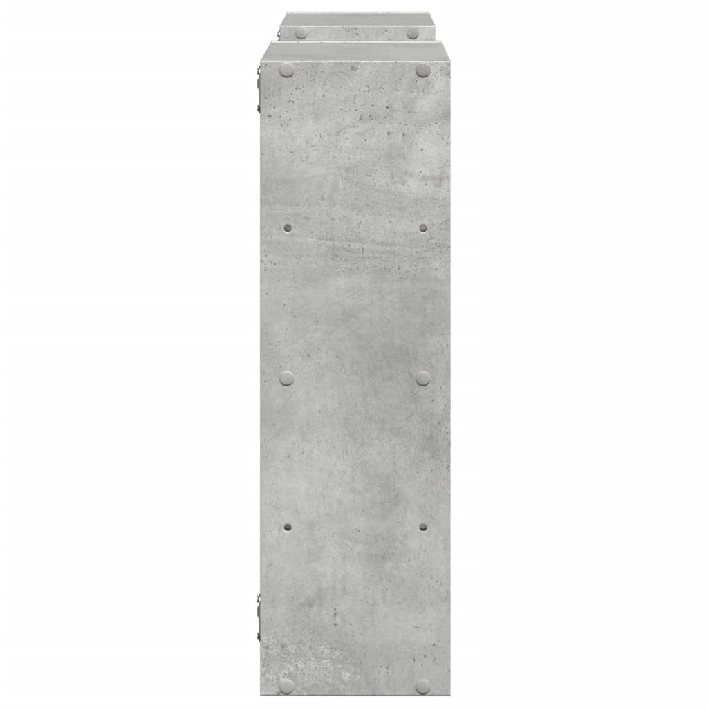 vidaXL Raft de perete, gri beton, 96x18x60 cm, lemn prelucrat