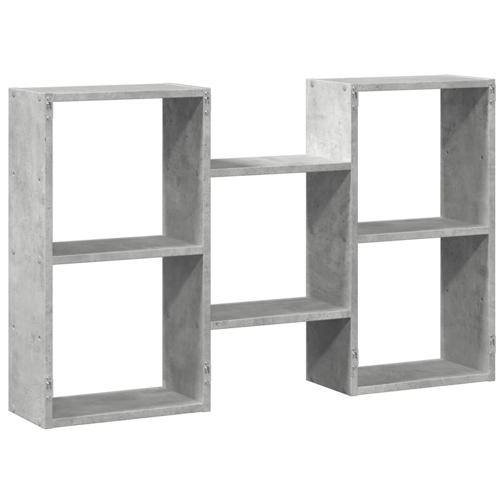 vidaXL Raft de perete, gri beton, 96x18x60 cm, lemn prelucrat