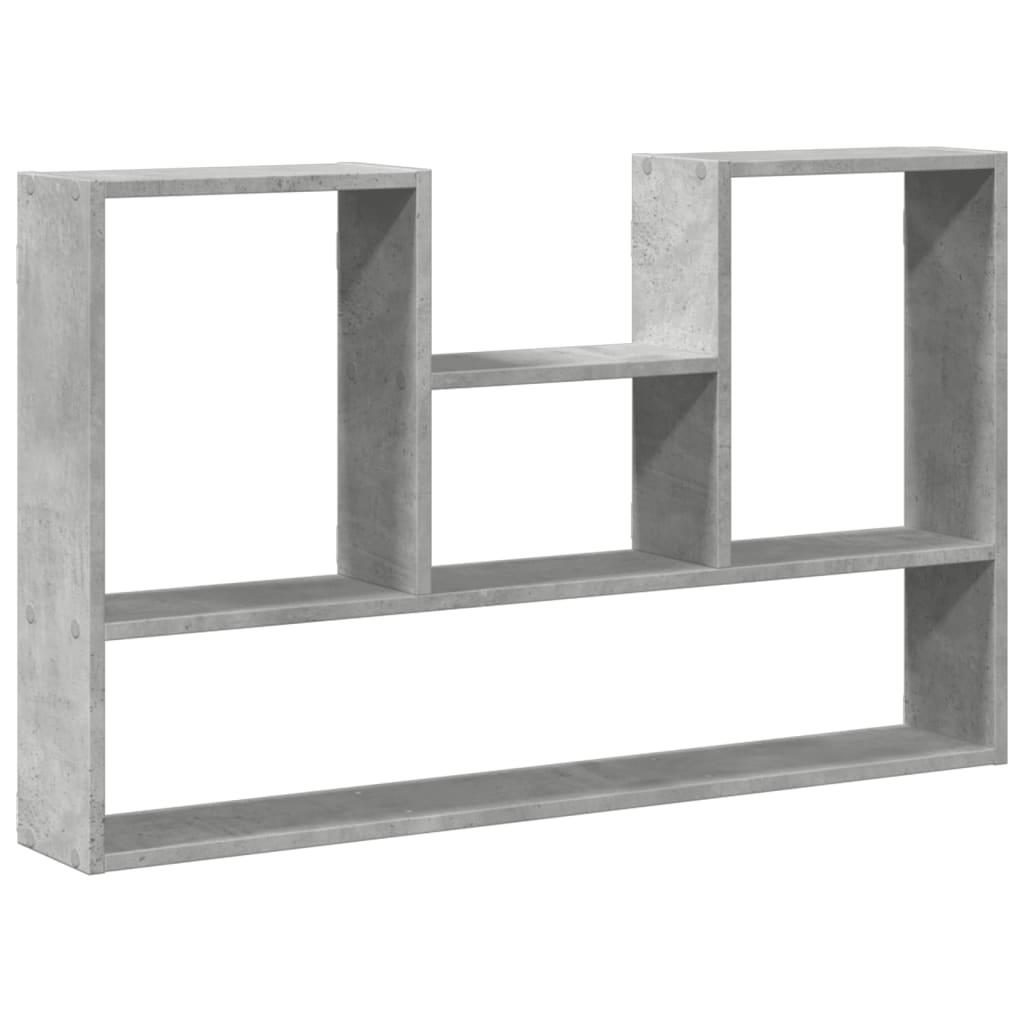 vidaXL Raft de perete, gri beton, 99x15x60 cm, lemn prelucrat