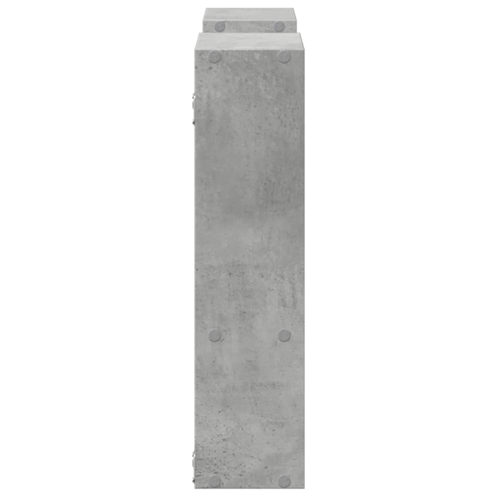vidaXL Raft de perete, gri beton, 99x15x60 cm, lemn prelucrat