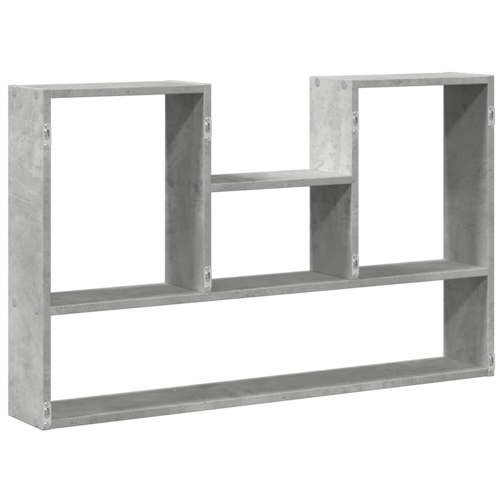 vidaXL Raft de perete, gri beton, 99x15x60 cm, lemn prelucrat
