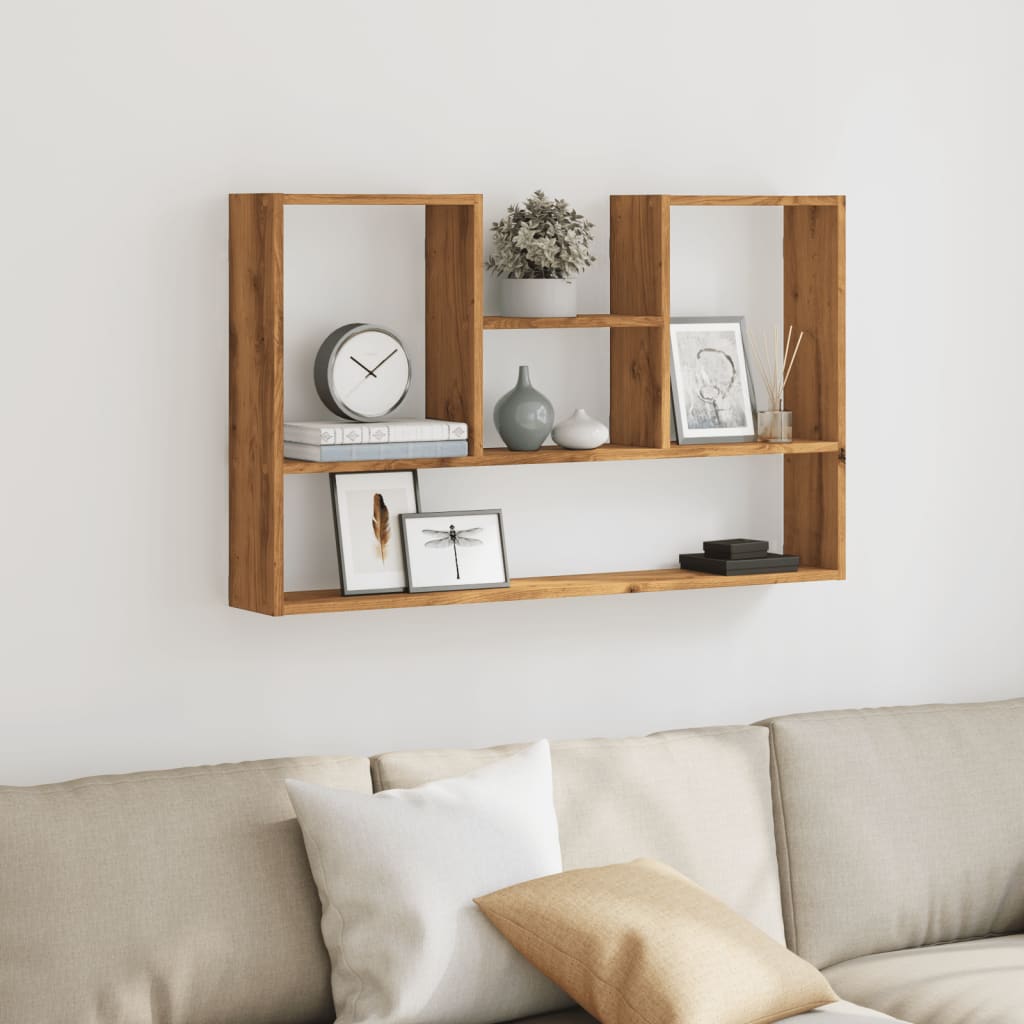 vidaXL Raft de perete, lemn artizanal, 99x15x60 cm, lemn prelucrat vidaXL Raft de perete, lemn artizanal, 99x15x60 cm, lemn prelucrat
