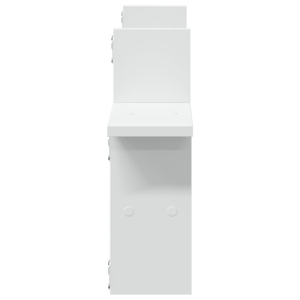 vidaXL Rafturi de perete, 2 buc., alb, 38x12x38 cm, lemn prelucrat