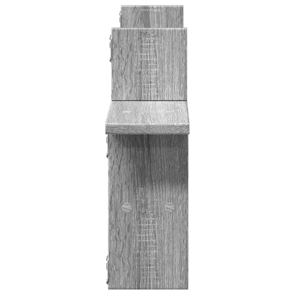 vidaXL Rafturi de perete 2 buc. gri sonoma 38x12x38 cm lemn prelucrat vidaXL Rafturi de perete 2 buc. gri sonoma 38x12x38 cm lemn prelucrat