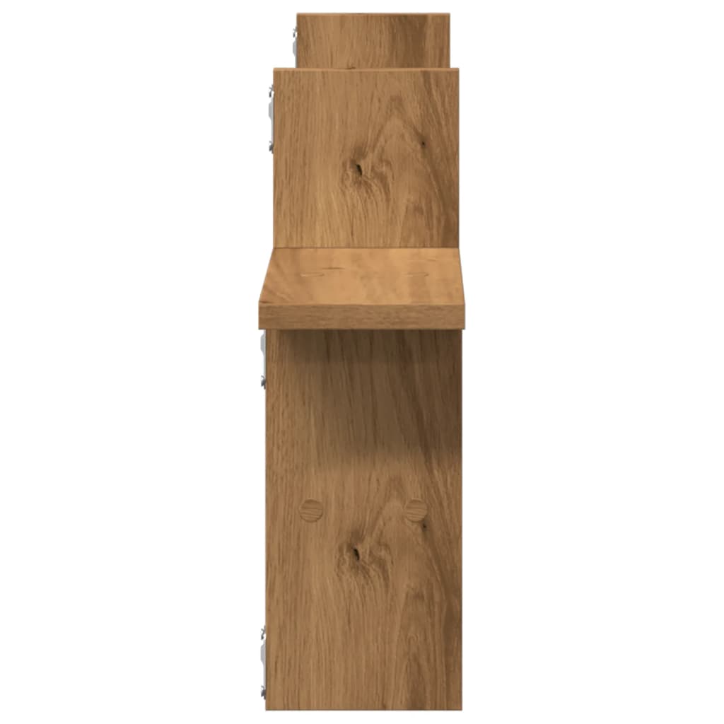 vidaXL Rafturi perete 2buc. stejar artizanal 38x12x38cm lemn prelucrat vidaXL Rafturi perete 2buc. stejar artizanal 38x12x38cm lemn prelucrat