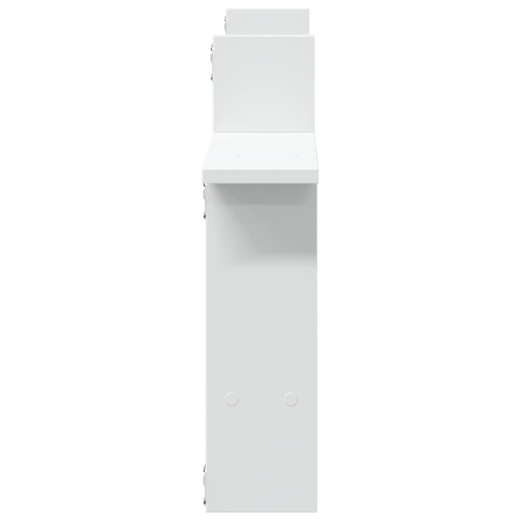 vidaXL Rafturi de perete, 2 buc., alb, 50x12x50 cm, lemn prelucrat
