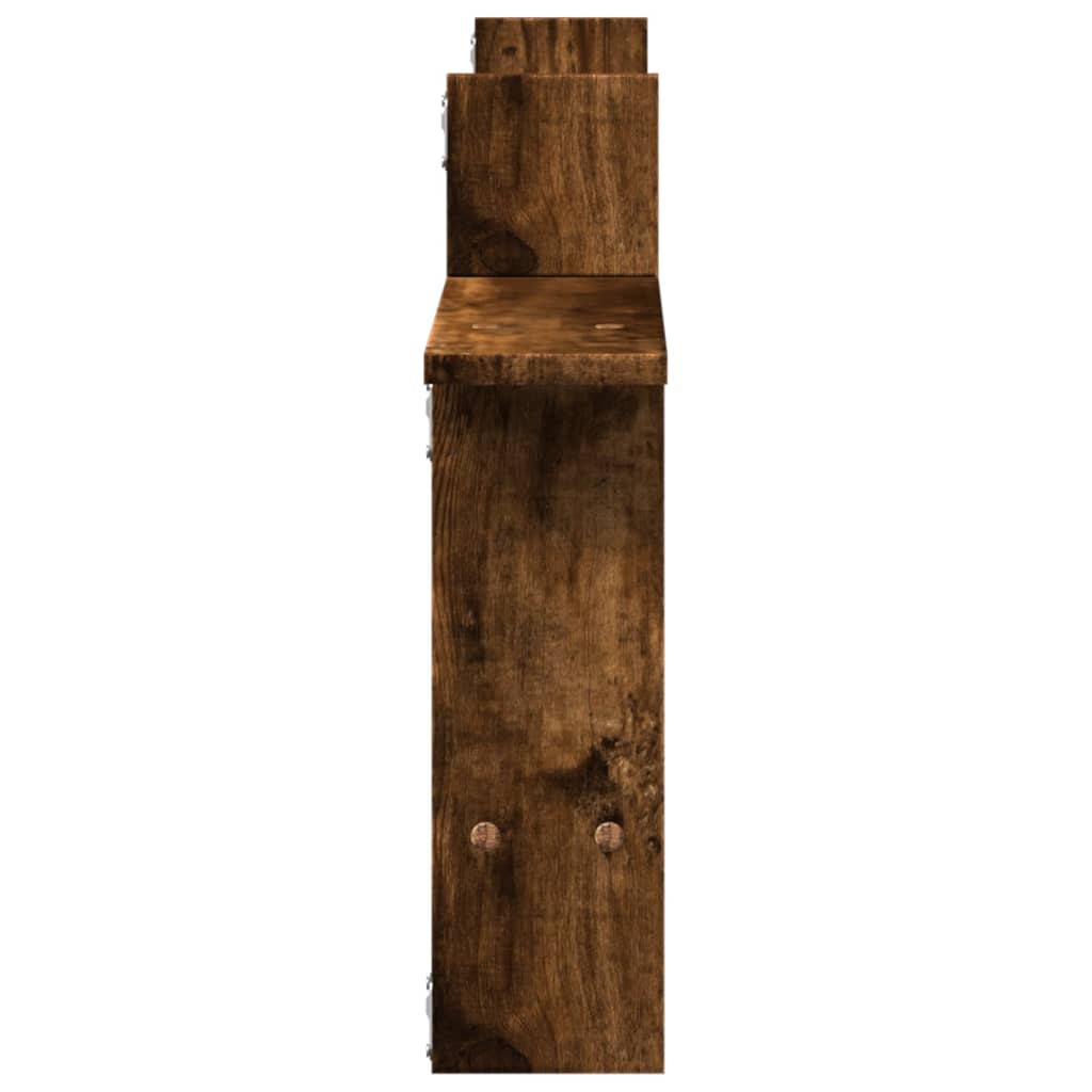 vidaXL Rafturi perete 2 buc. stejar fumuriu 50x12x50 cm lemn prelucrat vidaXL Rafturi perete 2 buc. stejar fumuriu 50x12x50 cm lemn prelucrat