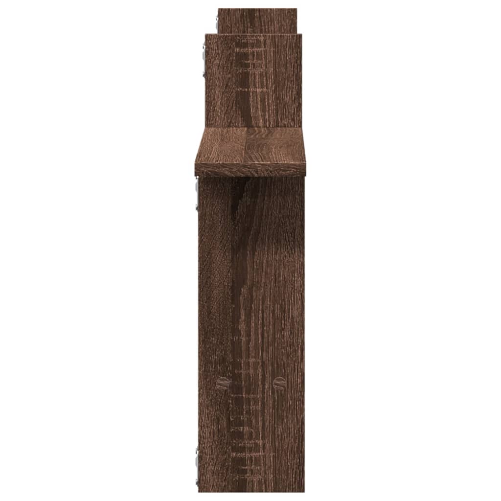 vidaXL Rafturi de perete 2 buc. stejar maro 50x12x50 cm lemn prelucrat vidaXL Rafturi de perete 2 buc. stejar maro 50x12x50 cm lemn prelucrat