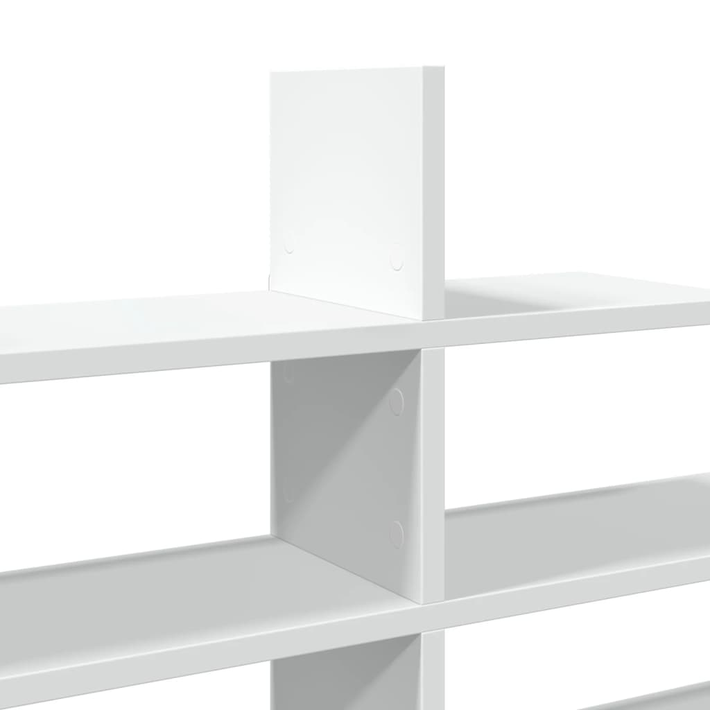 vidaXL Raft de perete, alb, 124,5x18x60,5 cm, lemn prelucrat