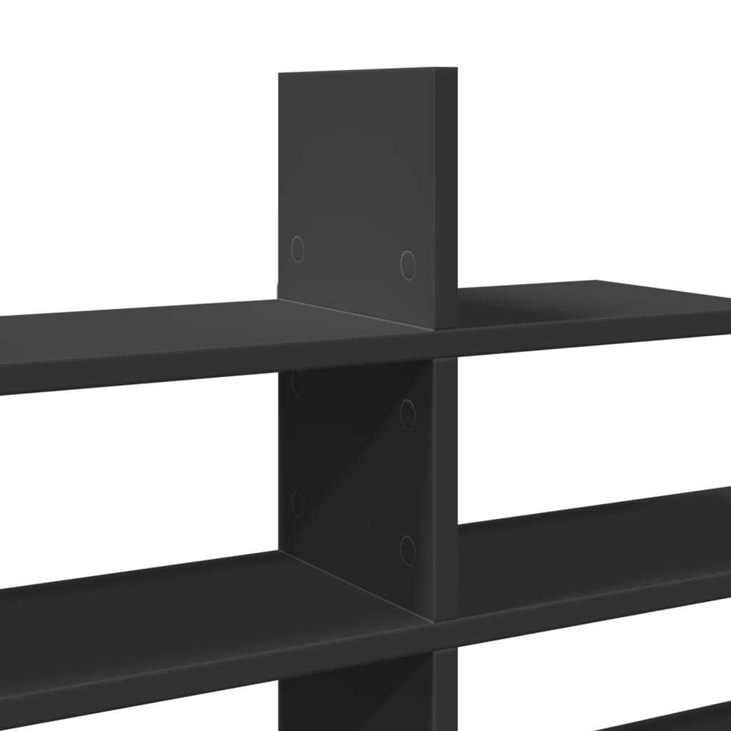 vidaXL Raft de perete, negru, 124,5x18x60,5 cm, lemn prelucrat vidaXL Raft de perete, negru, 124,5x18x60,5 cm, lemn prelucrat