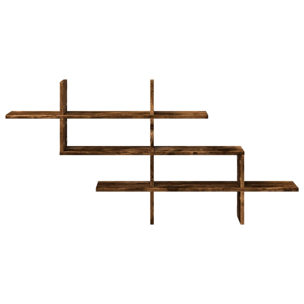 vidaXL Raft perete, stejar fumuriu, 124,5x18x60,5 cm, lemn prelucrat vidaXL Raft perete, stejar fumuriu, 124,5x18x60,5 cm, lemn prelucrat