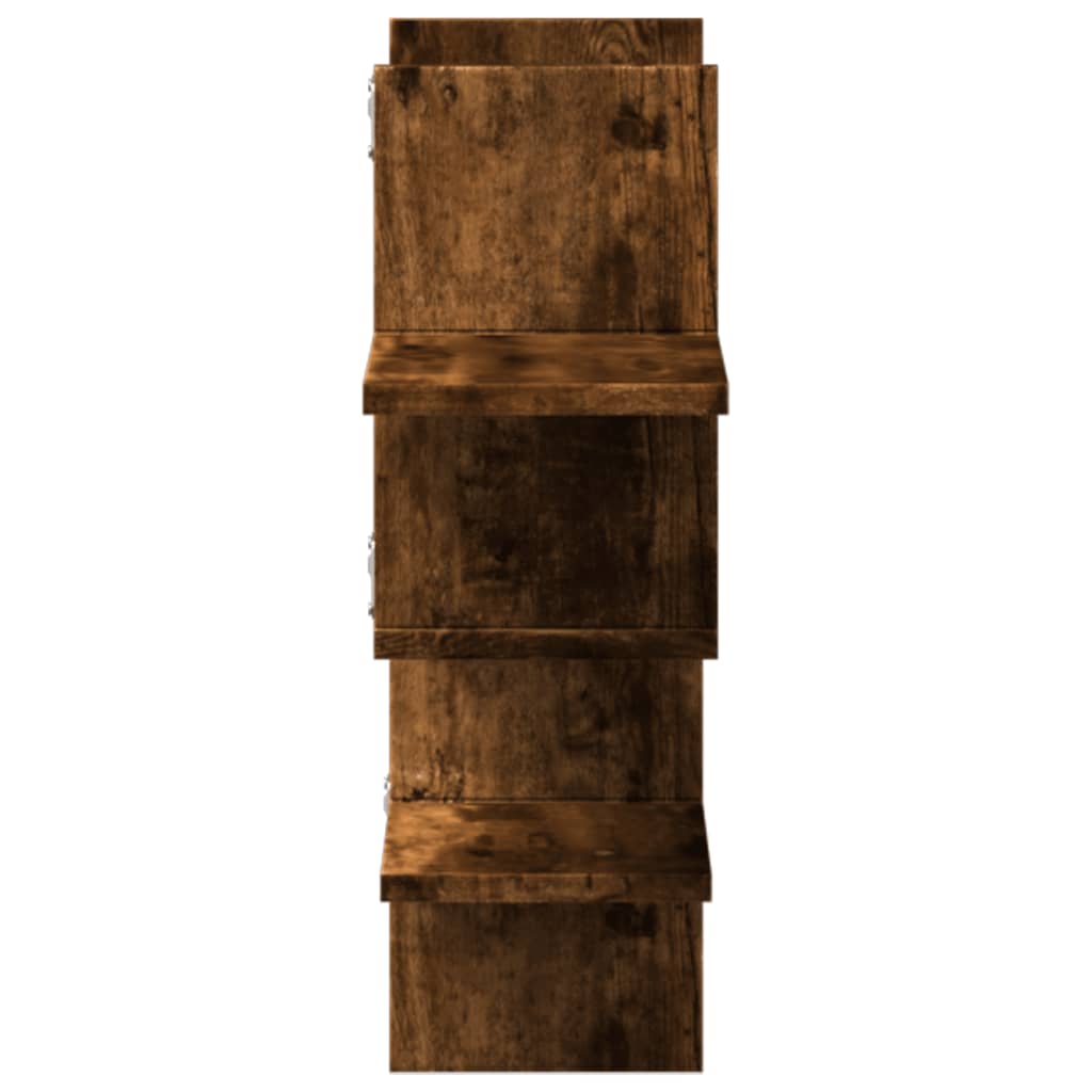 vidaXL Raft perete, stejar fumuriu, 124,5x18x60,5 cm, lemn prelucrat vidaXL Raft perete, stejar fumuriu, 124,5x18x60,5 cm, lemn prelucrat
