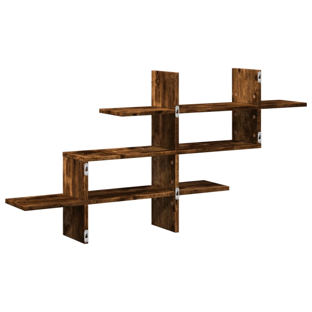 vidaXL Raft perete, stejar fumuriu, 124,5x18x60,5 cm, lemn prelucrat vidaXL Raft perete, stejar fumuriu, 124,5x18x60,5 cm, lemn prelucrat
