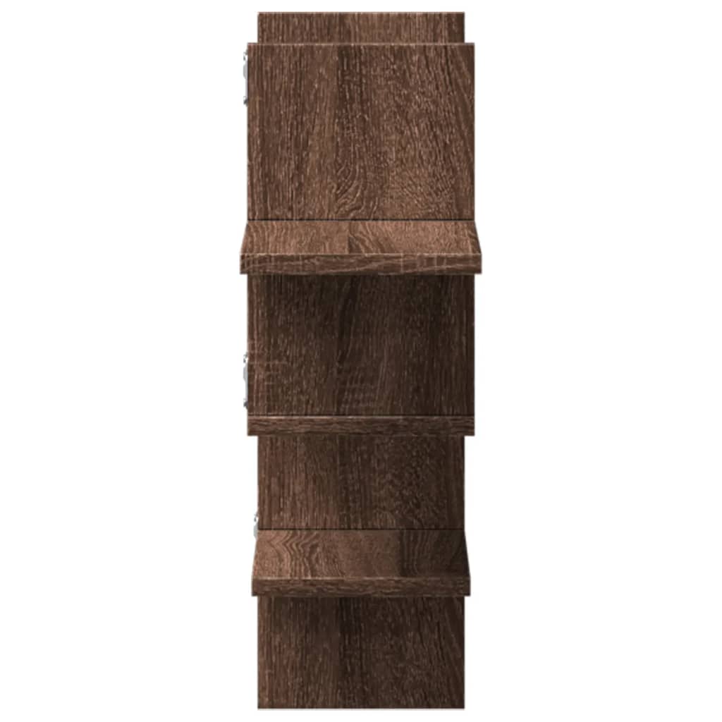 vidaXL Raft de perete, stejar maro, 124,5x18x60,5 cm, lemn prelucrat vidaXL Raft de perete, stejar maro, 124,5x18x60,5 cm, lemn prelucrat