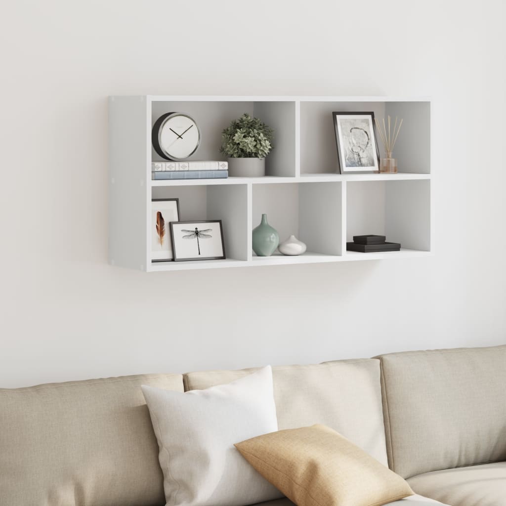 vidaXL Raft de perete, alb, 100x25x50 cm, lemn prelucrat vidaXL Raft de perete, alb, 100x25x50 cm, lemn prelucrat