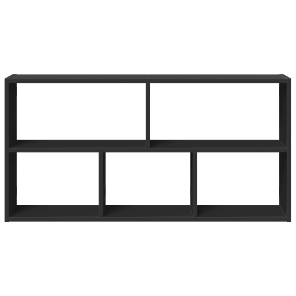 vidaXL Raft de perete, negru, 100x25x50 cm, lemn prelucrat vidaXL Raft de perete, negru, 100x25x50 cm, lemn prelucrat