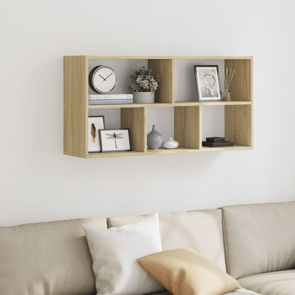 vidaXL Raft de perete, stejar sonoma, 100x25x50 cm, lemn prelucrat