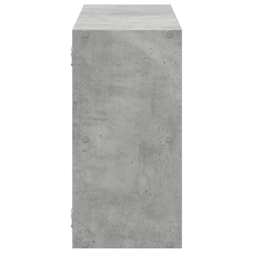 vidaXL Raft de perete, gri beton, 100x25x50 cm, lemn prelucrat