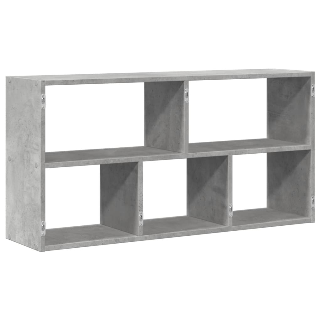 vidaXL Raft de perete, gri beton, 100x25x50 cm, lemn prelucrat