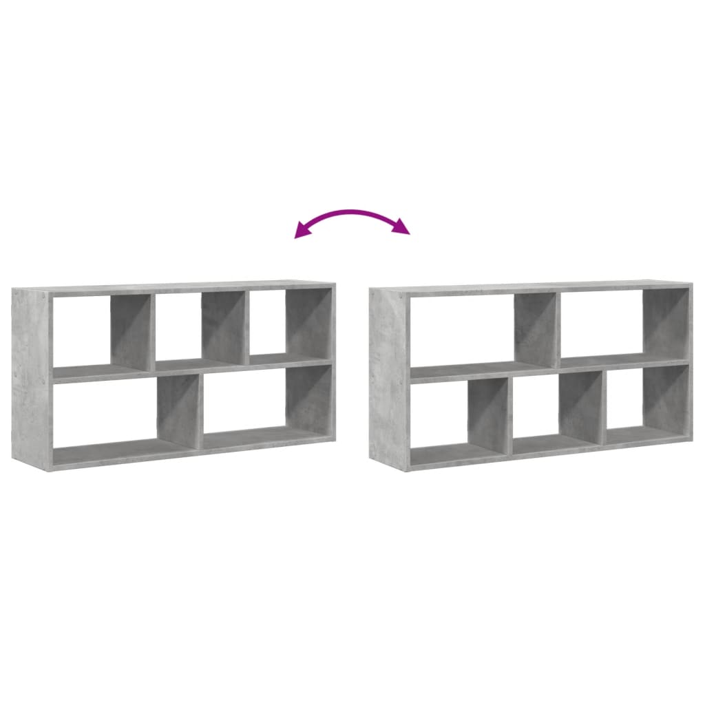 vidaXL Raft de perete, gri beton, 100x25x50 cm, lemn prelucrat