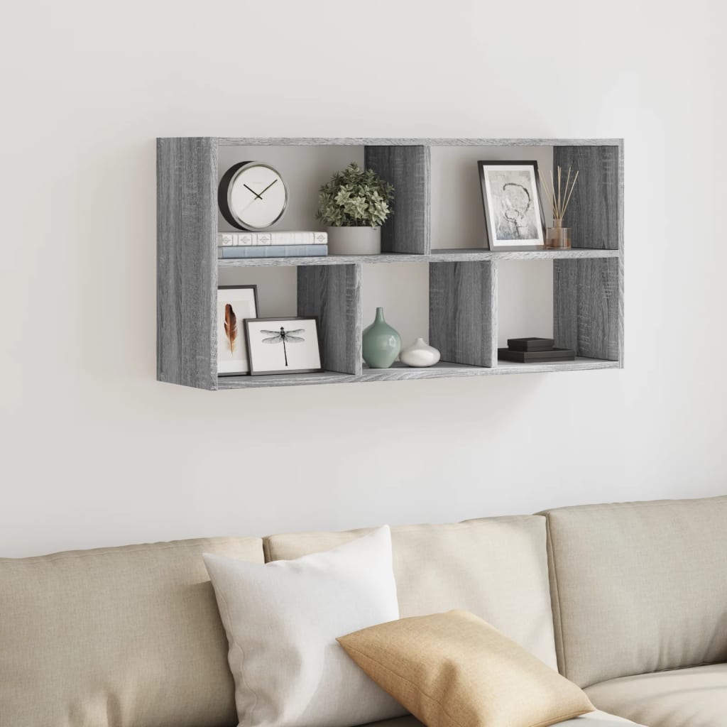 vidaXL Raft de perete, gri sonoma, 100x25x50 cm, lemn prelucrat
