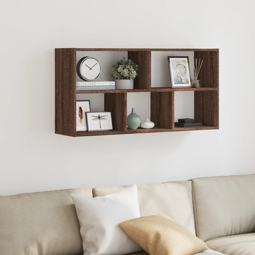 vidaXL Raft de perete, stejar maro, 100x25x50 cm, lemn prelucrat vidaXL Raft de perete, stejar maro, 100x25x50 cm, lemn prelucrat