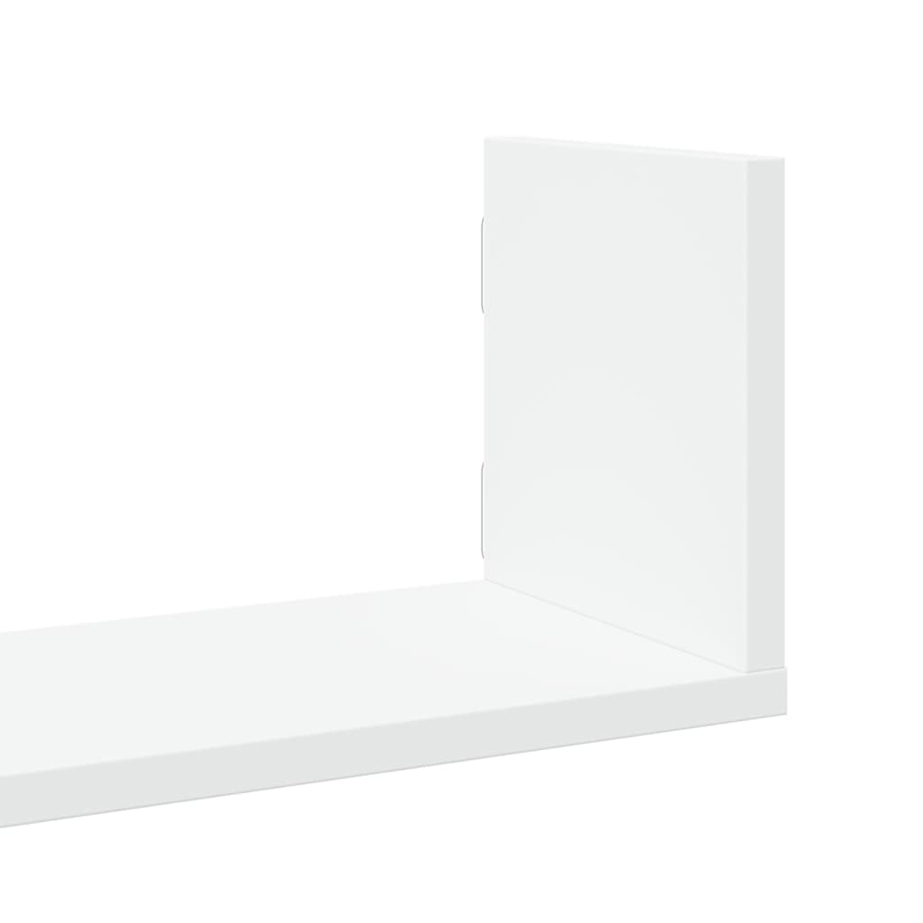 vidaXL Rafturi de perete, 3 buc., alb, 80x18x18 cm, lemn prelucrat