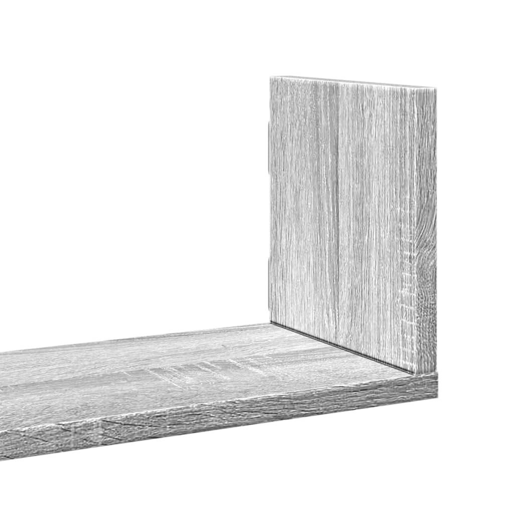 vidaXL Rafturi de perete 3 buc. gri sonoma 80x18x18 cm lemn prelucrat vidaXL Rafturi de perete 3 buc. gri sonoma 80x18x18 cm lemn prelucrat