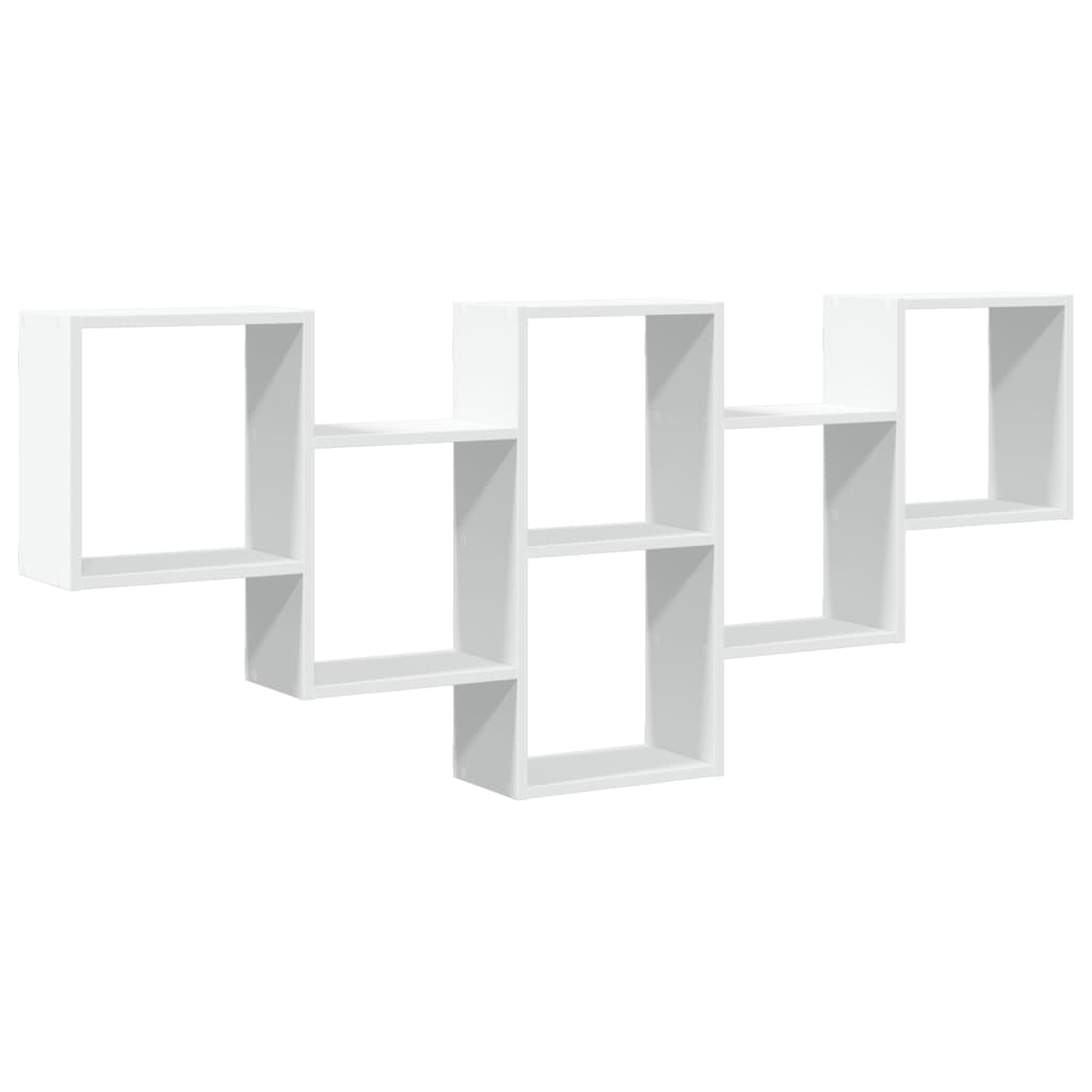 vidaXL Raft de perete, alb, 159x18x66 cm, lemn prelucrat vidaXL Raft de perete, alb, 159x18x66 cm, lemn prelucrat