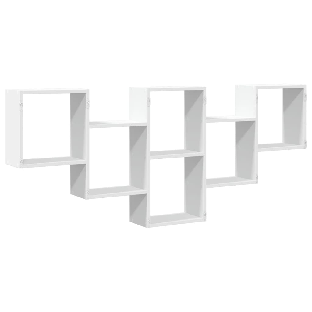 vidaXL Raft de perete, alb, 159x18x66 cm, lemn prelucrat vidaXL Raft de perete, alb, 159x18x66 cm, lemn prelucrat