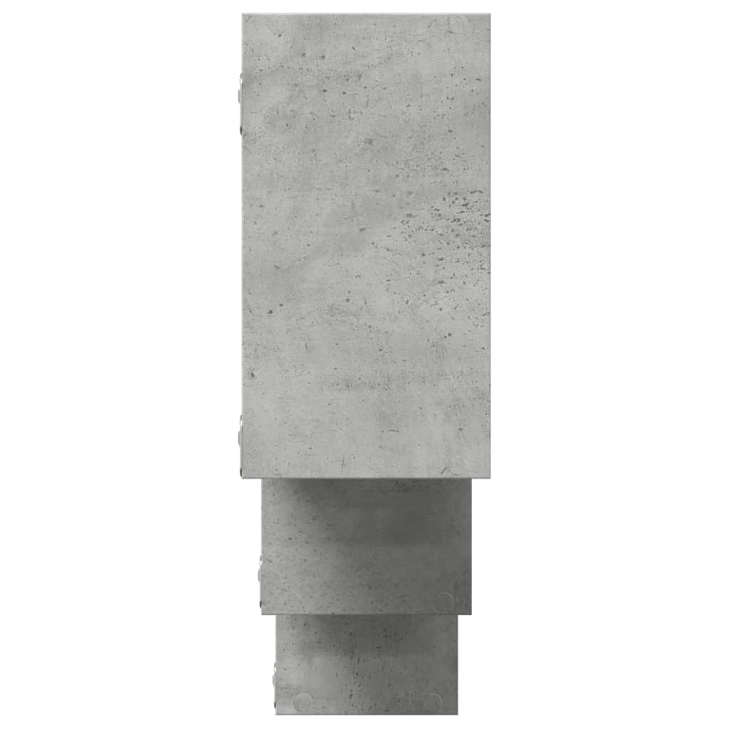 vidaXL Raft de perete, gri beton, 159x18x66 cm, lemn prelucrat